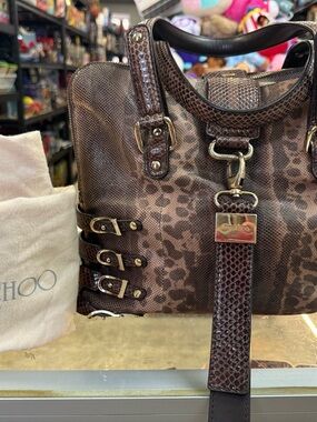 NWOT Jimmy Choo printed leather Blythe shoulder bag